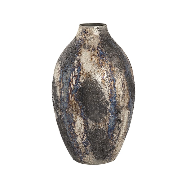 Hughes Vase, Large  Oxidized Silver